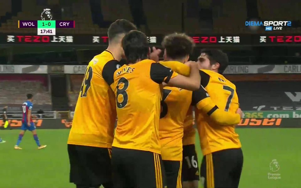 Отборът на Уувърхемптън поведе на Кристъл Палас в откриващия мач