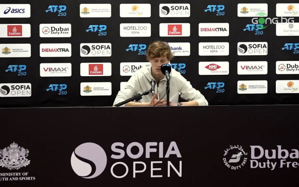 Яник Синер, който отстрани Мартон Фучович на турнира Sofia Open