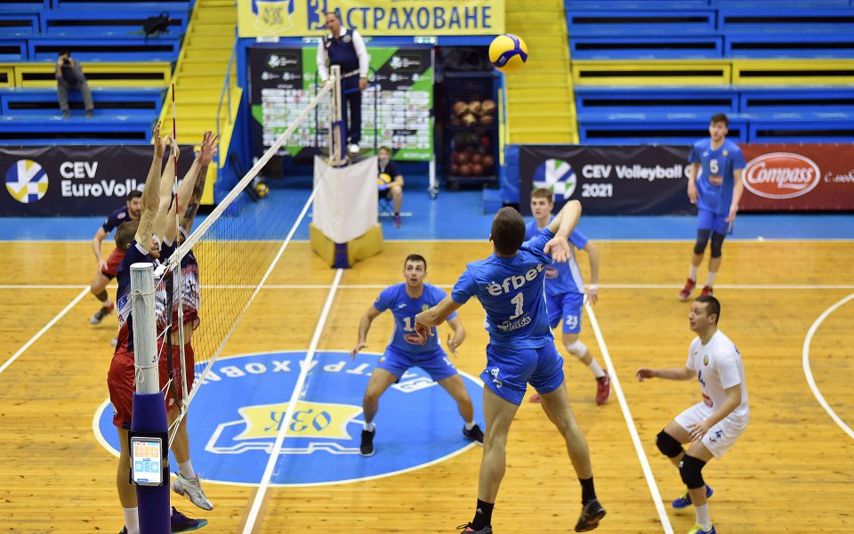 ВК Монтана - Аркада Галац 3:2, Купа на CEV