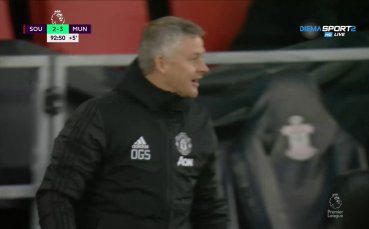 Единсон Кавани вкара победния гол за червените дяволи срещу Саутхемптън