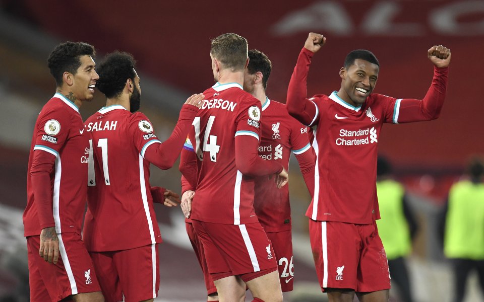 Отборите на Ливърпул и Уулвърхемптън играят при резултат 3:0 в