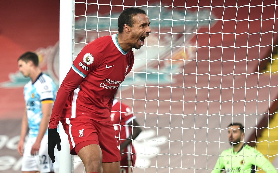 Отборите на Ливърпул и Уулвърхемптън играят при резултат 4:0 в