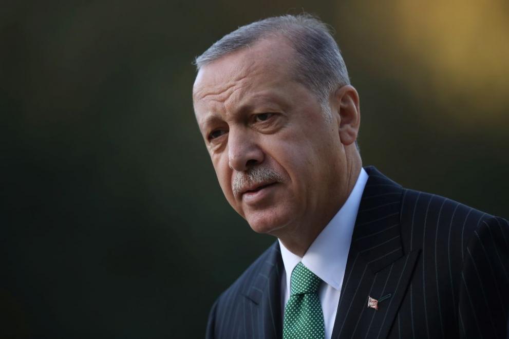 Турският президент Реджеп Тайип Ердоган, който преболедува COVID-19 и вече