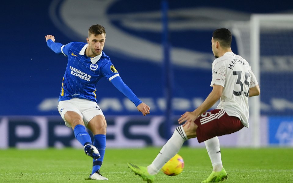 Брайтън и Арсенал играят при резултат 0:0 в двубой от