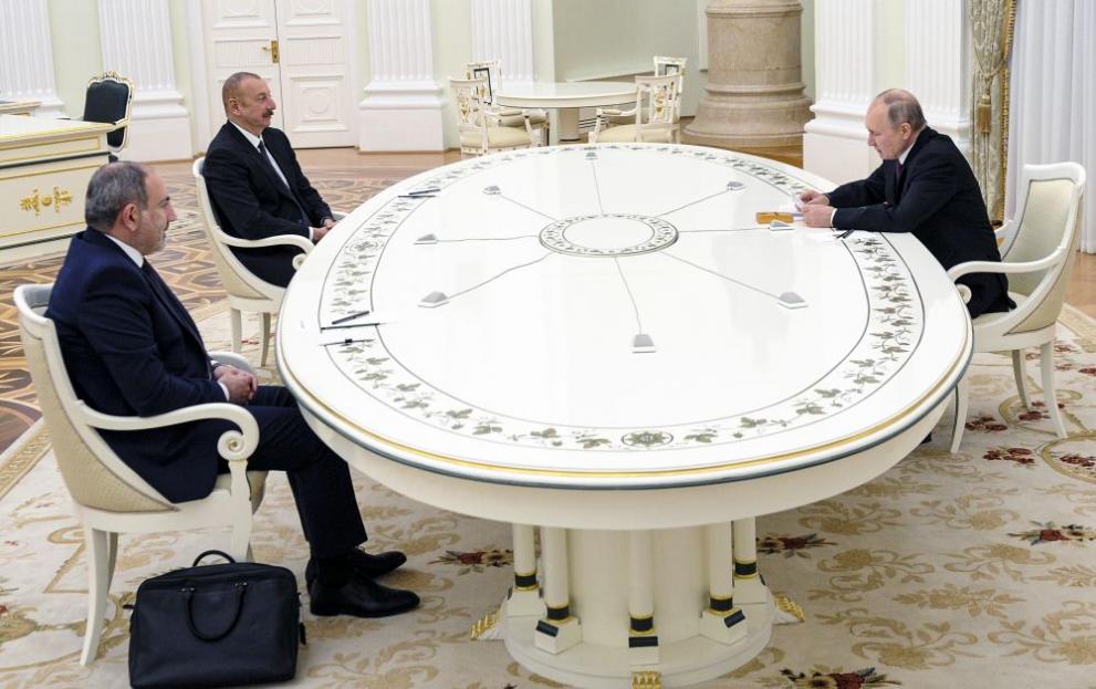 Путин, Алиев и Пашинян проведоха почти 4-часови преговори в Кремъл за Нагорни Карабах