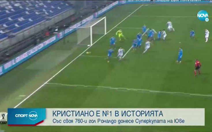 Кристиано Роналдо с нов рекорд при успеха на Юве за Суперкупата