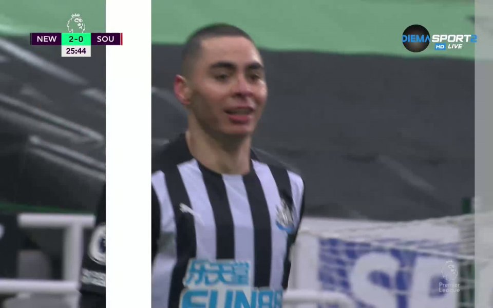 Нюкасъл - Саутхемптън 3:1 /първо полувреме/ function showNative(obj) { setTimeout(function