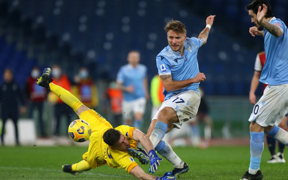 С гол на Чиро Имобиле Лацио победи с 1:0 Каляри