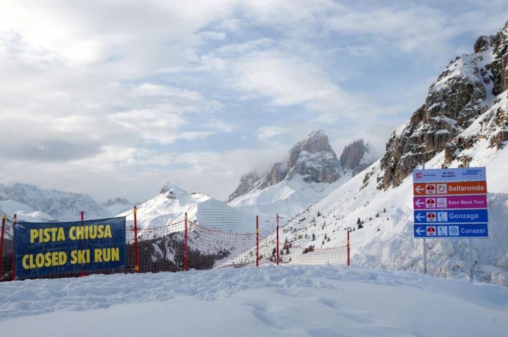 Италия отмени отварянето на някои ски курорти в последния момент