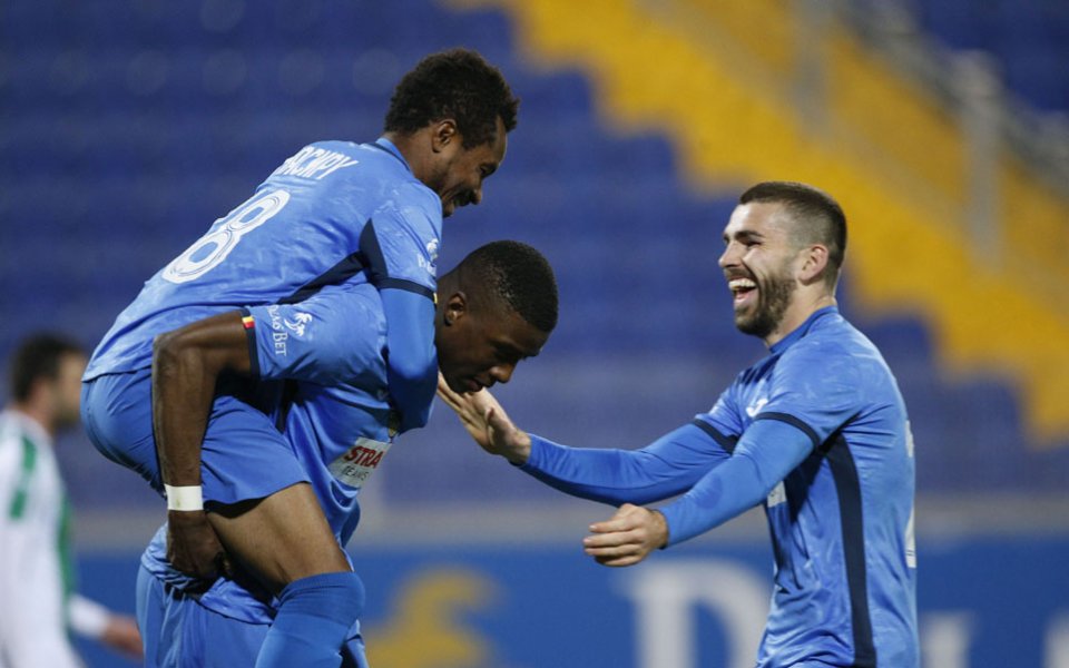 Звездата на Левски Найджъл Робърта, който реализира хеттрик при победата