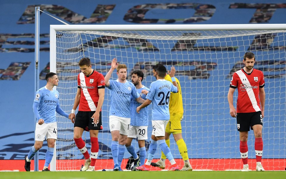 Отборите на Манчестър Сити и Саутхемптън играят при