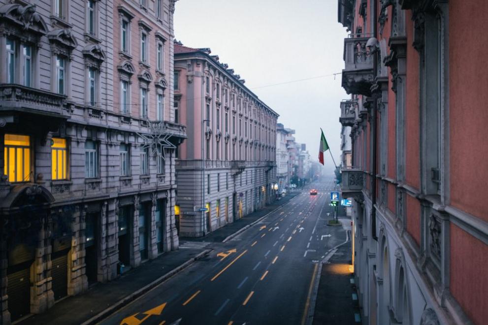 Празни улици в Италия