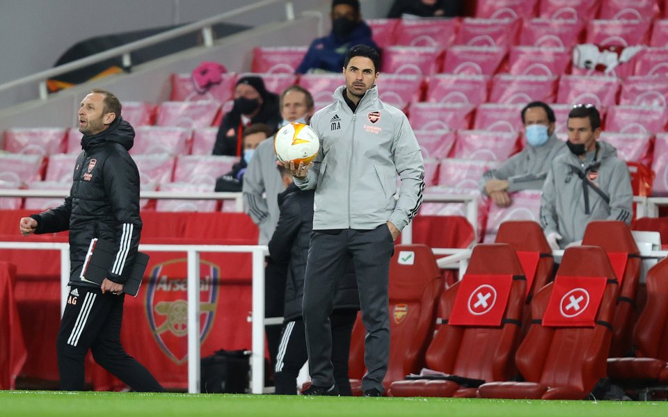 Мениджърът на Арсенал Микел Артета нямаше как да не бъде