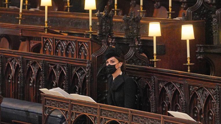  Кейт Мидълтън на погребението на принц Филип 