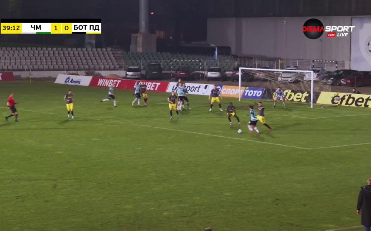 Черно море - Ботев Пловдив 1:0 /първо полувреме/