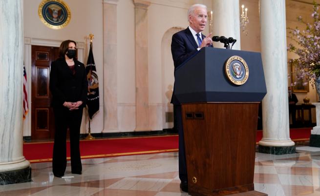  Президентът на Съединени американски щати Джо Байдън, вицепрезидентът Камала Харис 