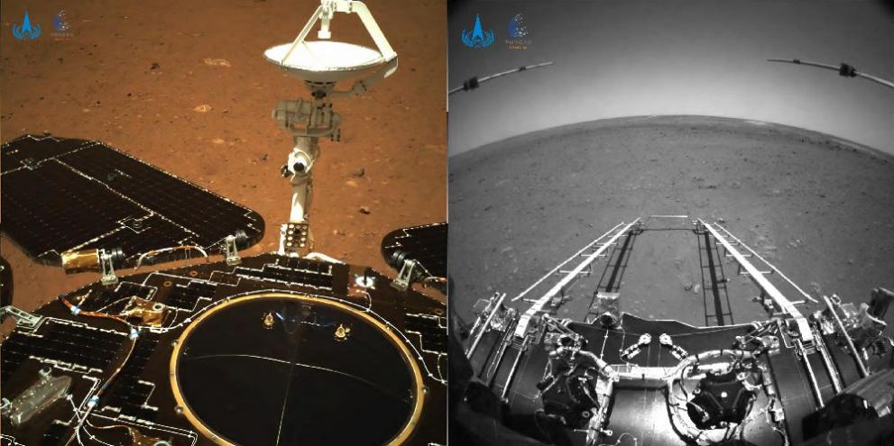Марсоходът Чжужун изпрати кадри от повърхността на Червената планета