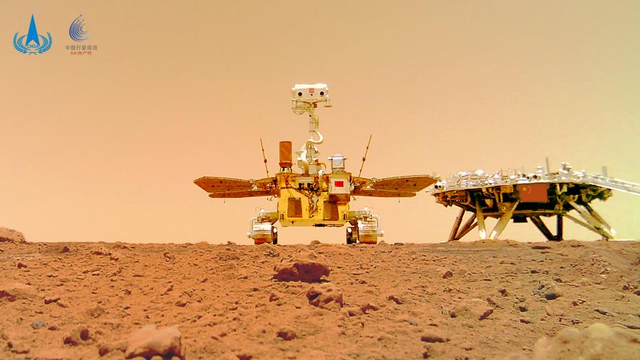 Китайският марсоход изпрати и видео от Марс