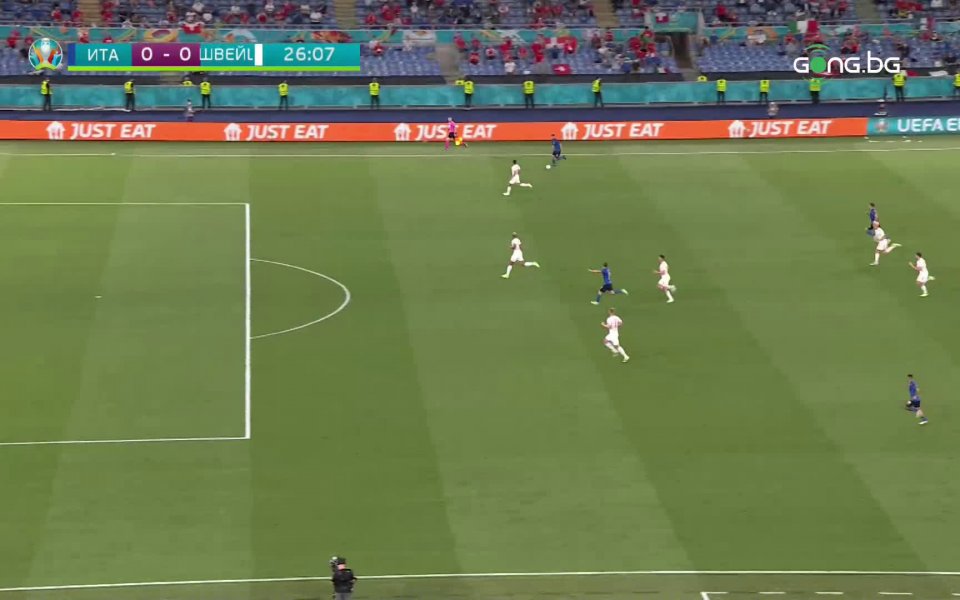 Италия - Швейцария 1:0 /първо полувреме/