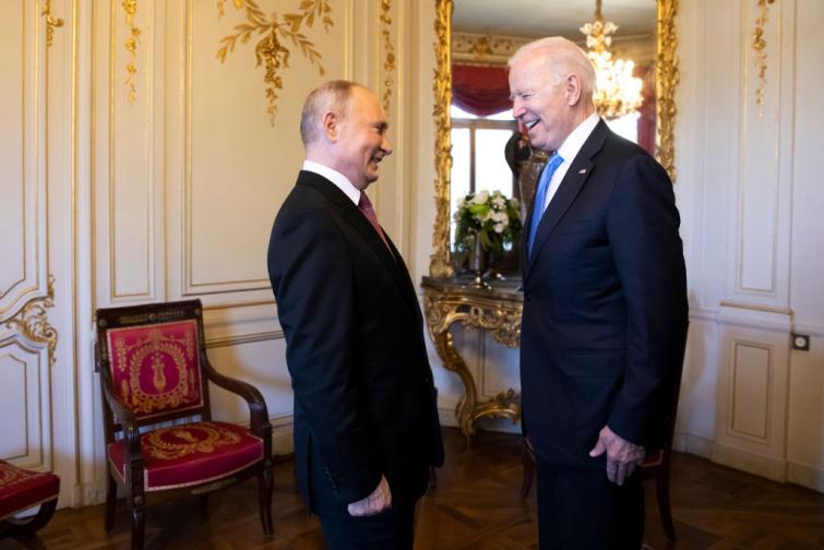 Джо Байдън и Владимир Путин в Женева