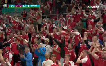 Дания с втори гол във вратата на Русия Поулсен удвои