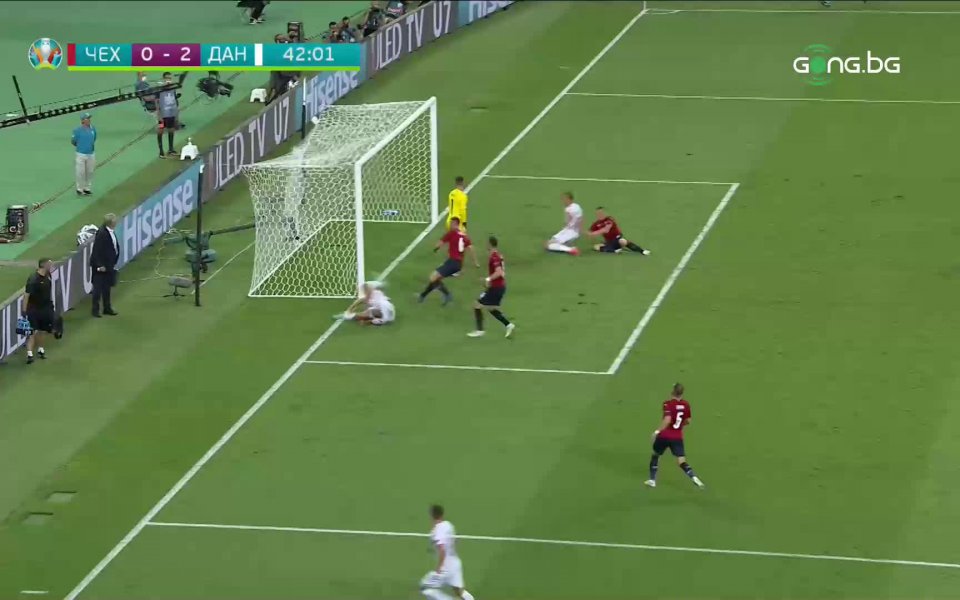 Голът на Долберг срещу Чехия