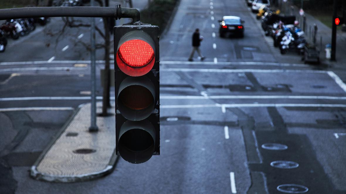 червен светофар