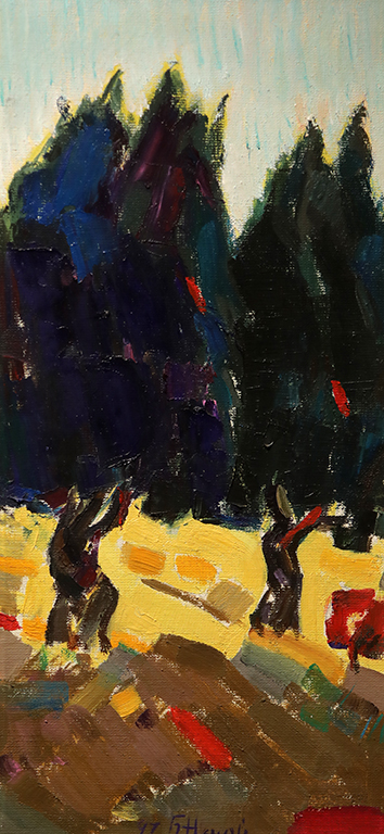 <p>Борис Ненов ( 1921 &ndash; 2000 ) Маслинови дървета, 1997 маслени бои, платно</p>