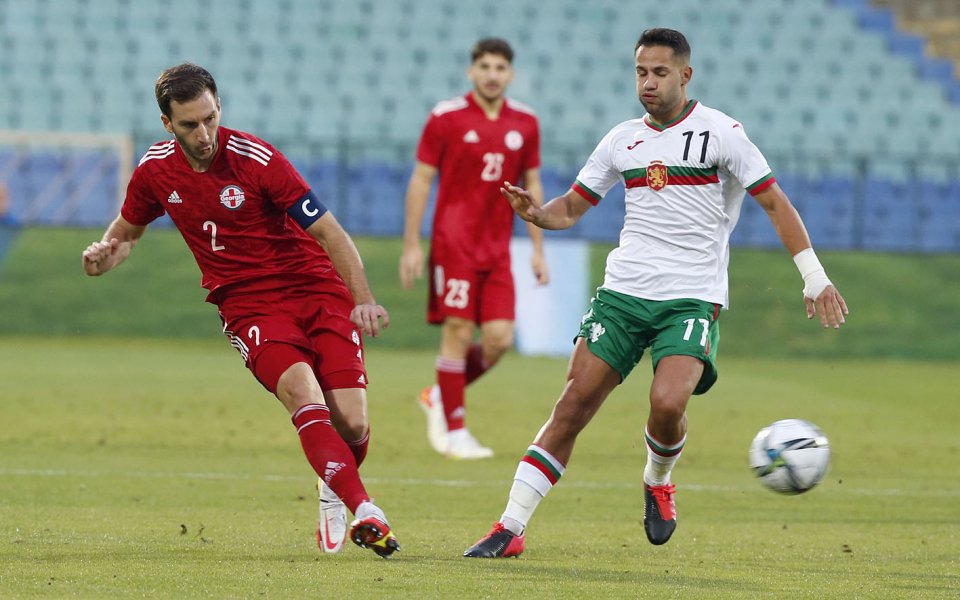 България играе срещу Грузия при резултат 1:0 в приятелски мач,