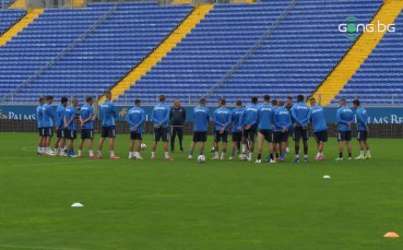 Левски тренира преди двубоя с ЦСКА 1948