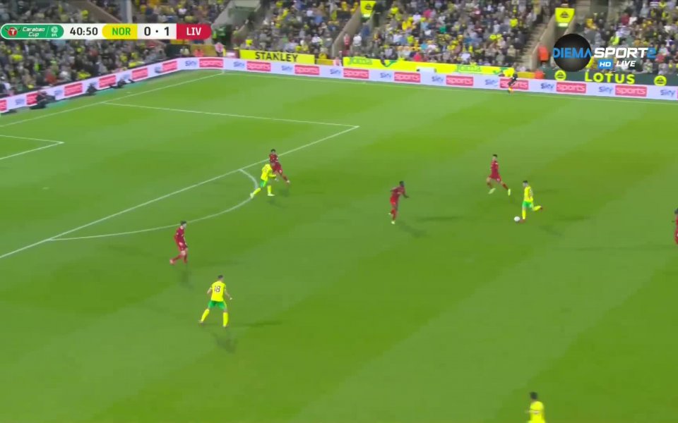 Норич - Ливърпул 0:1 /първо полувреме/