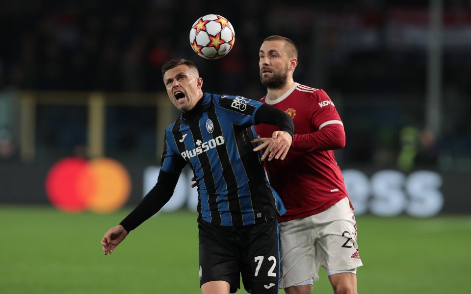 Аталанта и Манчестър Юнайтед играят при резултат 1:1 в гвоздея