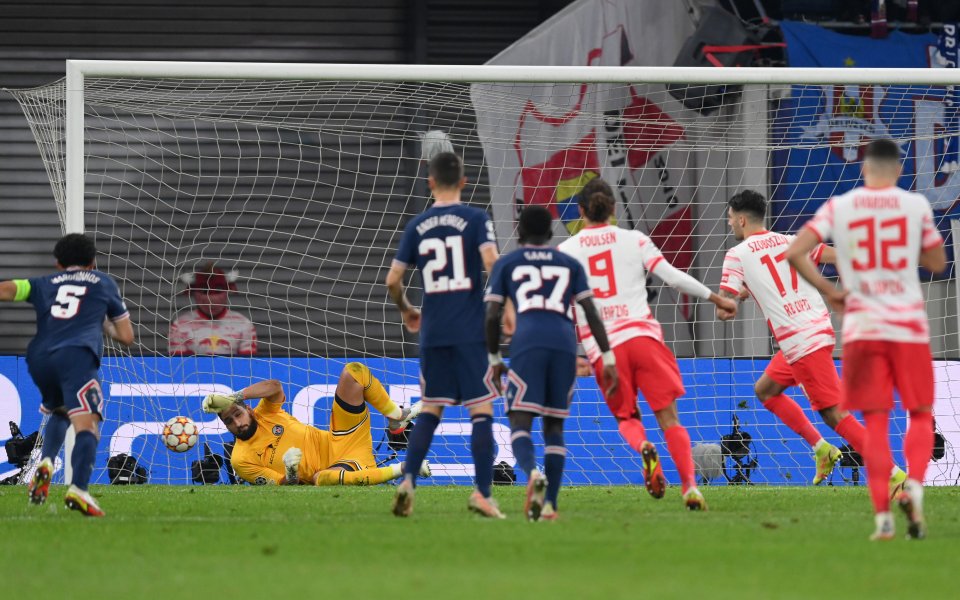 В последната минута на двубоя между РБ Лайпциг и Пари