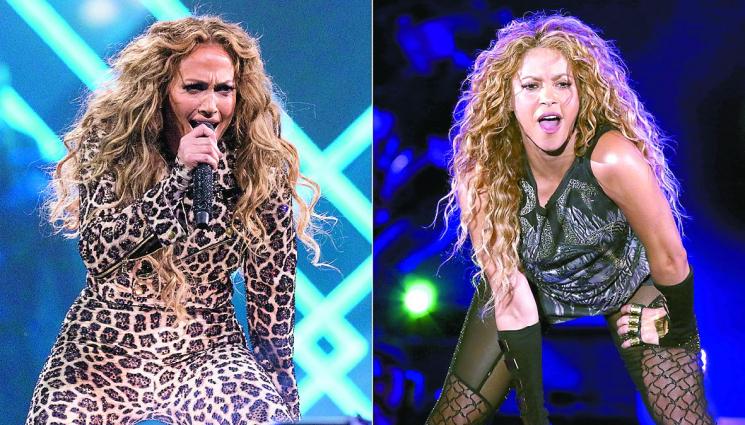 Шакира и Джей Ло озвучават Супербоул - Джей Ло взриви с гореща целувка, Шакира се преби на сцената! (ВИДЕО)