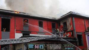 Пожар в емблематична сграда в центъра на София