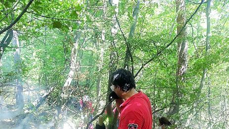 В Кръстевич борят пожарите без вода