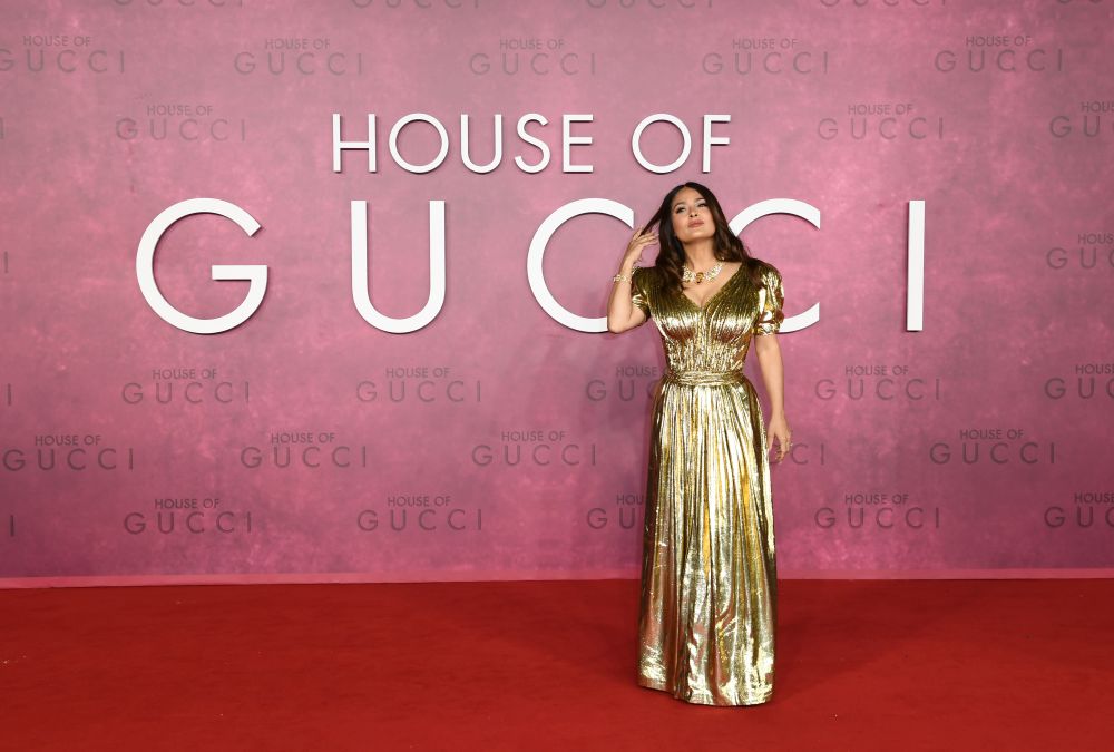 Салма Хайек на премиерата на Домът на Гучи