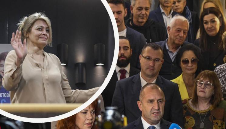 radev - В щаба на Румен Радев: Празнуват победата, Десислава Радева друса хоро (СНИМКИ+ВИДЕО)