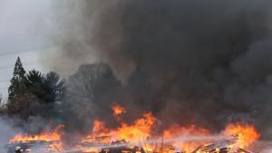 Пожар възникна в кравеферма в хасковското село Конуш Сигналът за