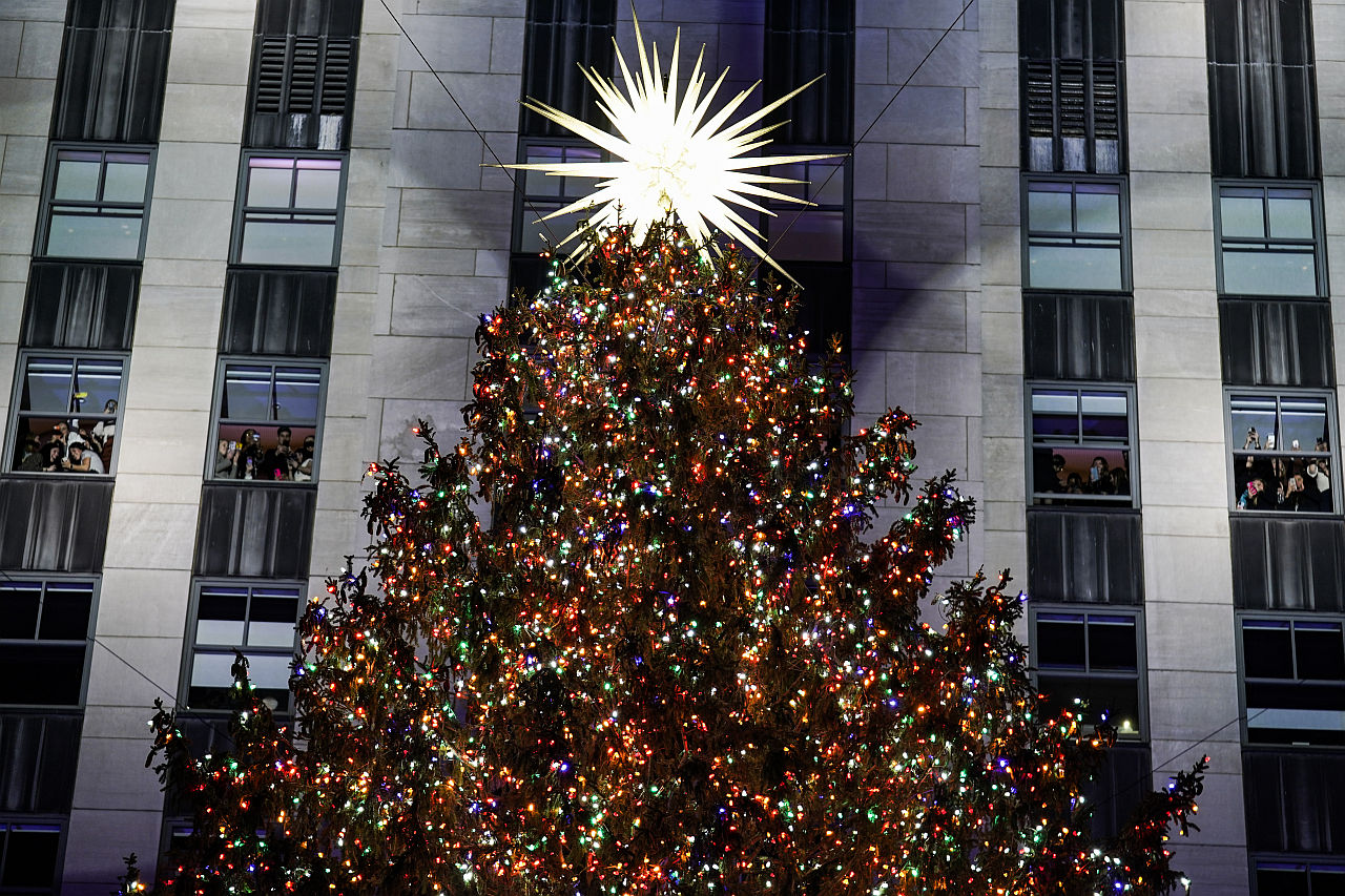 <p>Коледното дърво в центъра Рокфелер в Ню Йорк</p>
