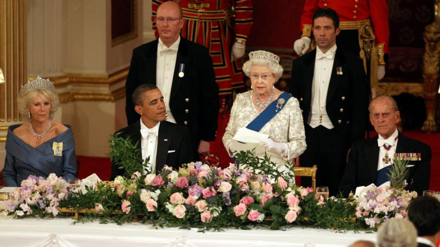 Президентът Барак Обама и кралица Елизабет II през 2011