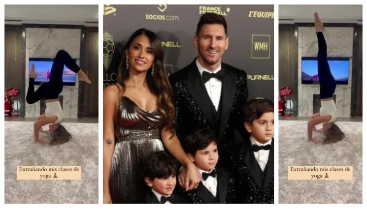 Антонела Рокусо Меси - Зашеметяващата съпруга на Меси кърти с предизвикателни йога каскади