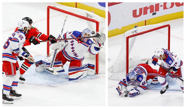 Александър Георгиев НХЛ - Александър Георгиев се хвърля и спасява като лъв, Ню Йорк Рейнджърс гази Чикаго в НХЛ