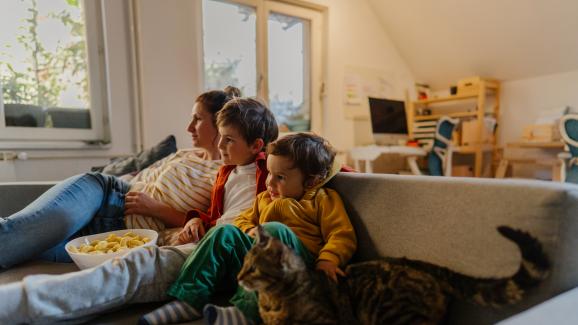 семейство и котка