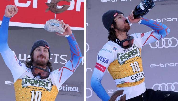 ски алпийски мъже - Американец изненада асовете в спускането, качи се за пръв път на подиума във Вал Гардена