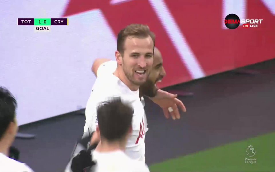 Хари Кейн изведе Тотнъм напред в резултата срещу Кристъл Палас.