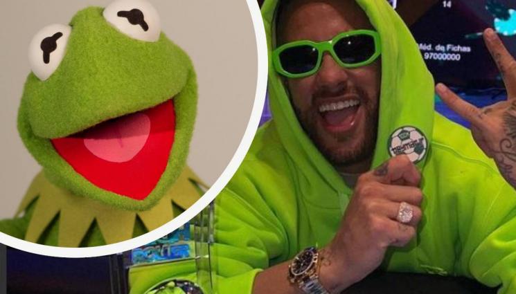 Неймар покер - Издокараният като Кермит Жабока Неймар наби на покер професионален играч