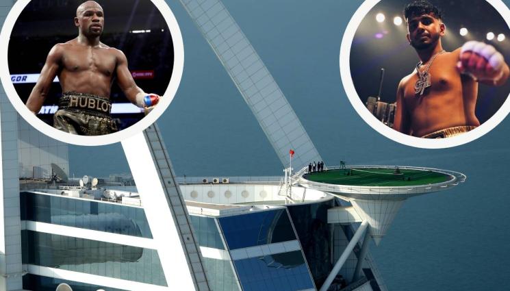 Флойд Мейуедър - Милиардерски син се качва на хеликоптерна площадка на небостъргач за мач срещу Мейуедър