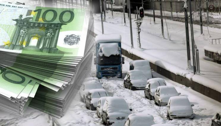 гърция - Плащат по 2 000 евро компенсация на закъсали в снега коли в Атина