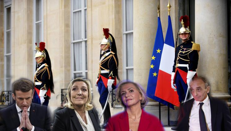 Макрон Льо Пен Пекрез Земур - Битката за Франция приключи, ето кой води според предварителните резултати! (ГРАФИКА)